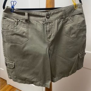 Sonoma Women's Cargo Bermuda Shorts - Olive Green